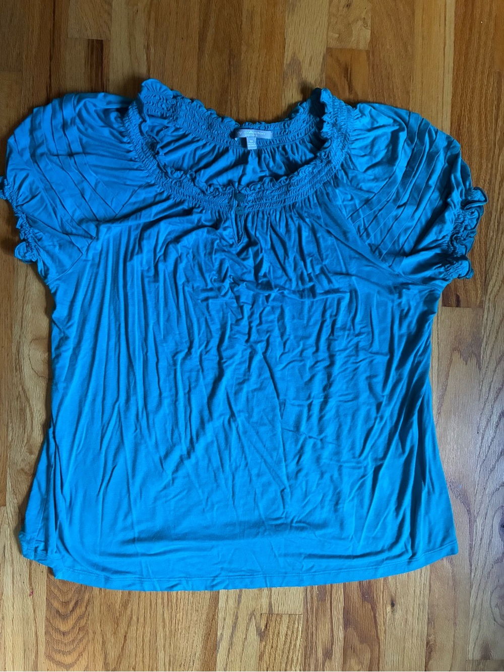 Y2K Women's Smocked Neck Short Sleeve Top